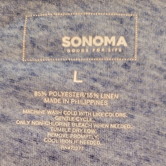 SONOMA GOODS FOR LIFE Sleeveless Heathered Blue Jersey Dress, Size Large - Picture 6 of 8